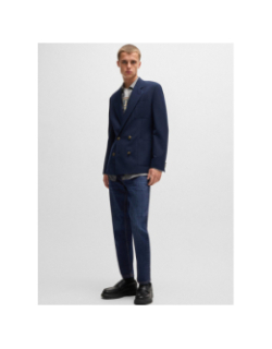 Jean tapered en denim stretch 634 bleu foncé homme - Hugo