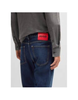 Jean tapered en denim stretch 634 bleu foncé homme - Hugo