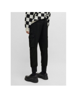 Pantalon slim fit en gabardine stretch noir homme - Hugo