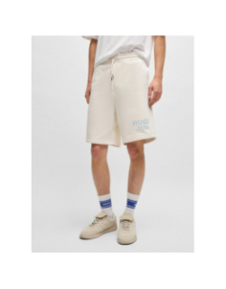 Short en molleton de coton nomario beige homme - Hugo