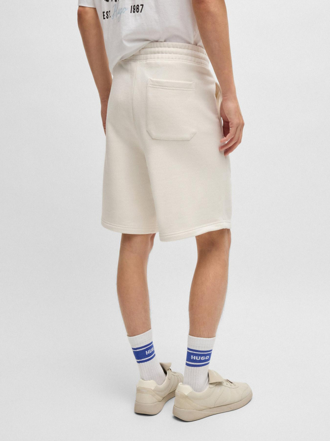 Short en molleton de coton nomario beige homme - Hugo