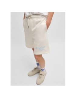 Short en molleton de coton nomario beige homme - Hugo