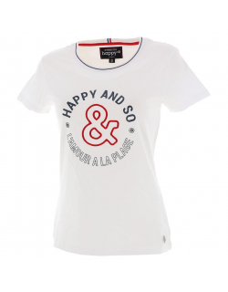 T-shirt l'amour à la plage blanc femme - Happy & So
