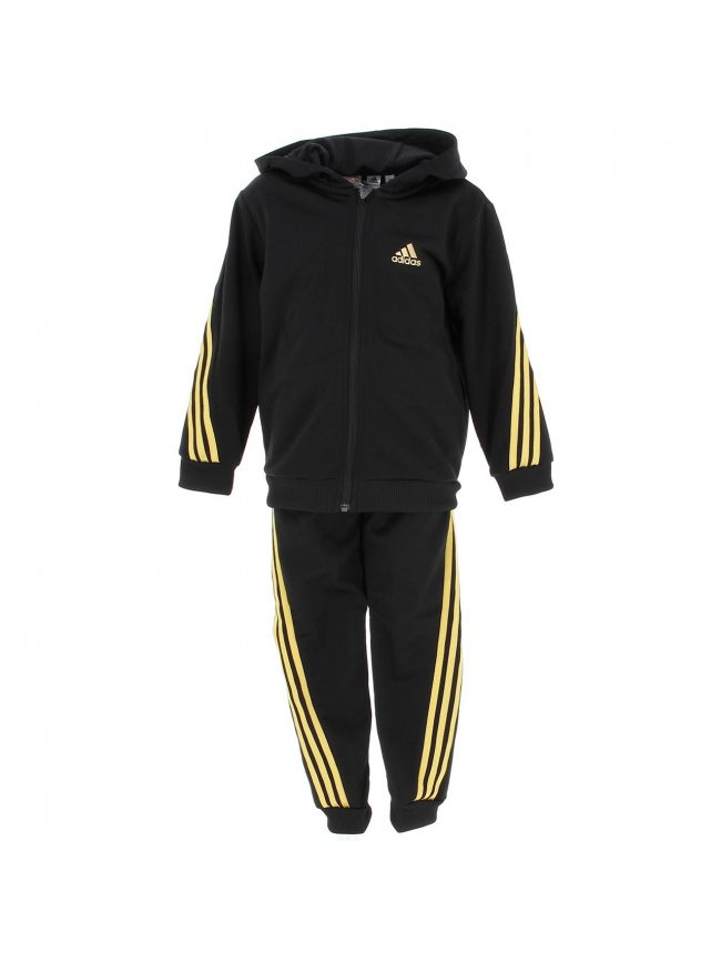 Survêtement veste pant noir/or enfant - Adidas