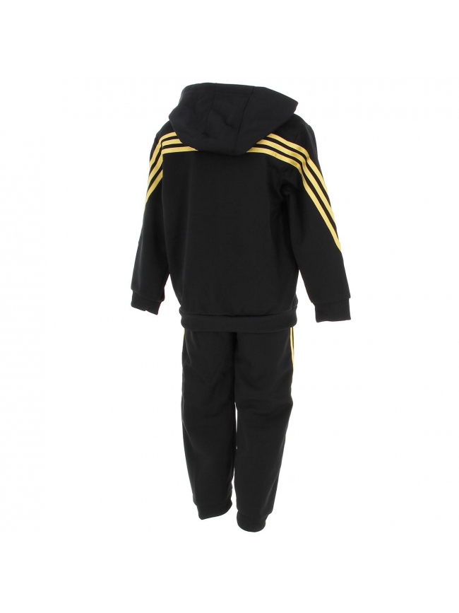 Survêtement veste pant noir/or enfant - Adidas