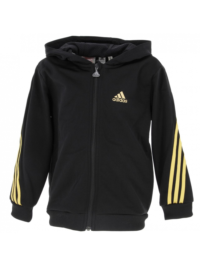 Survêtement veste pant noir/or enfant - Adidas