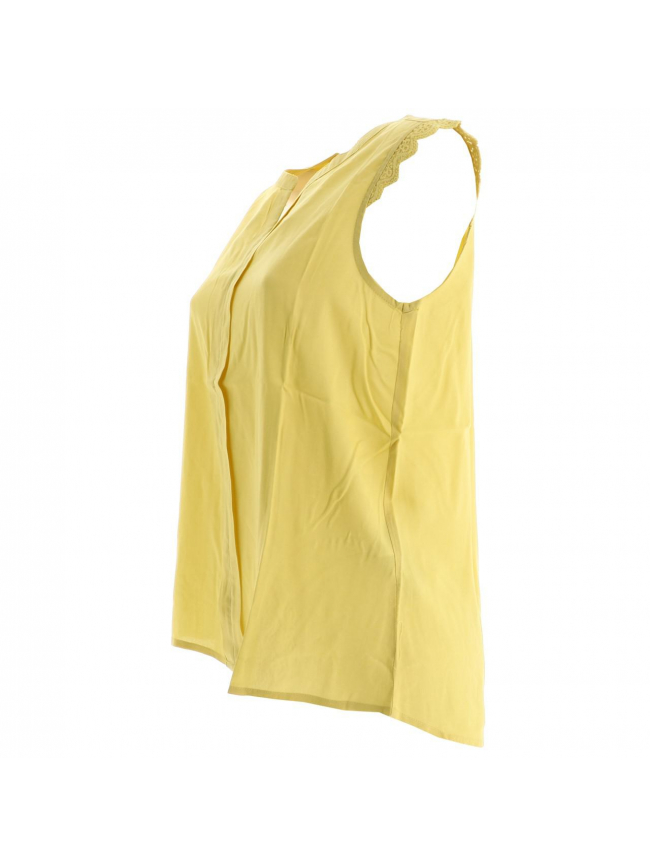 T-shirt sans manche kimmi jaune femme - Only