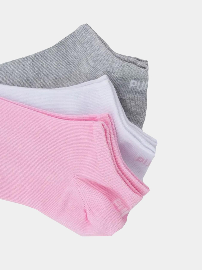 3 paires de chaussettes invisibles rose blanc enfant - Puma