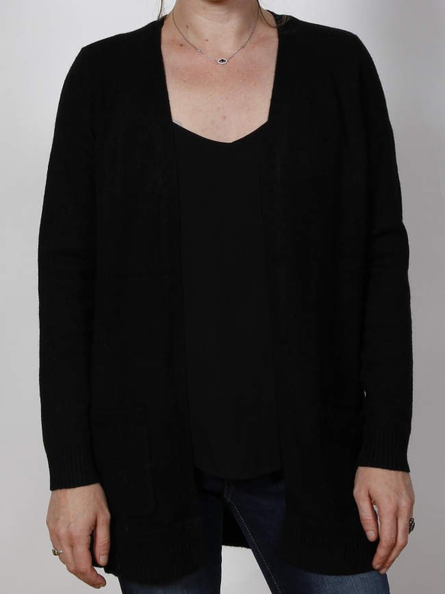 Gilet uni noir femme - Only