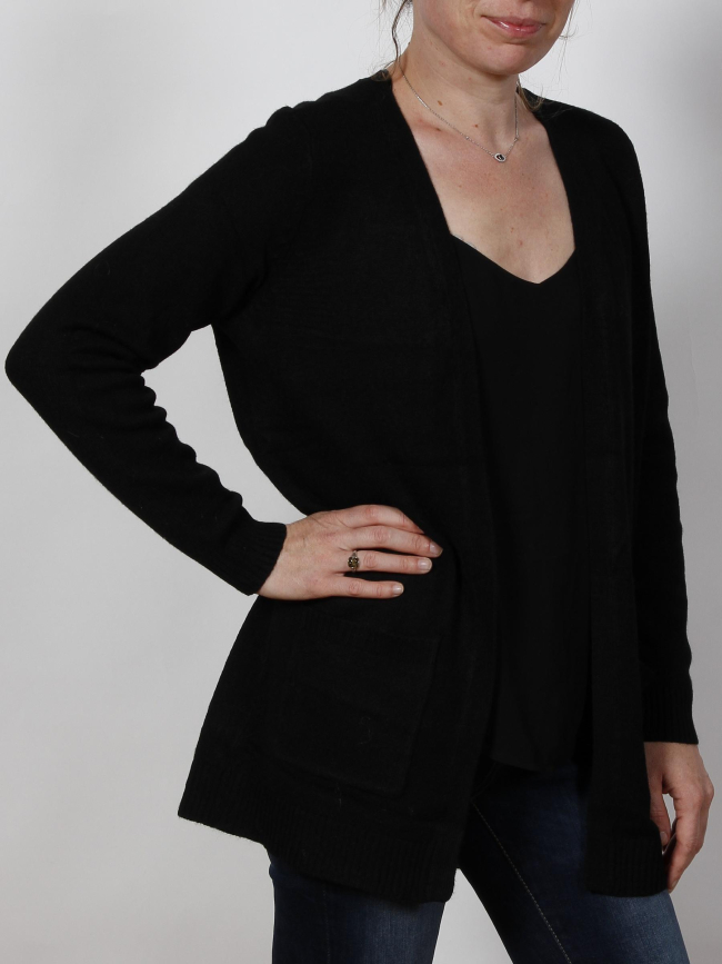 Gilet uni noir femme - Only