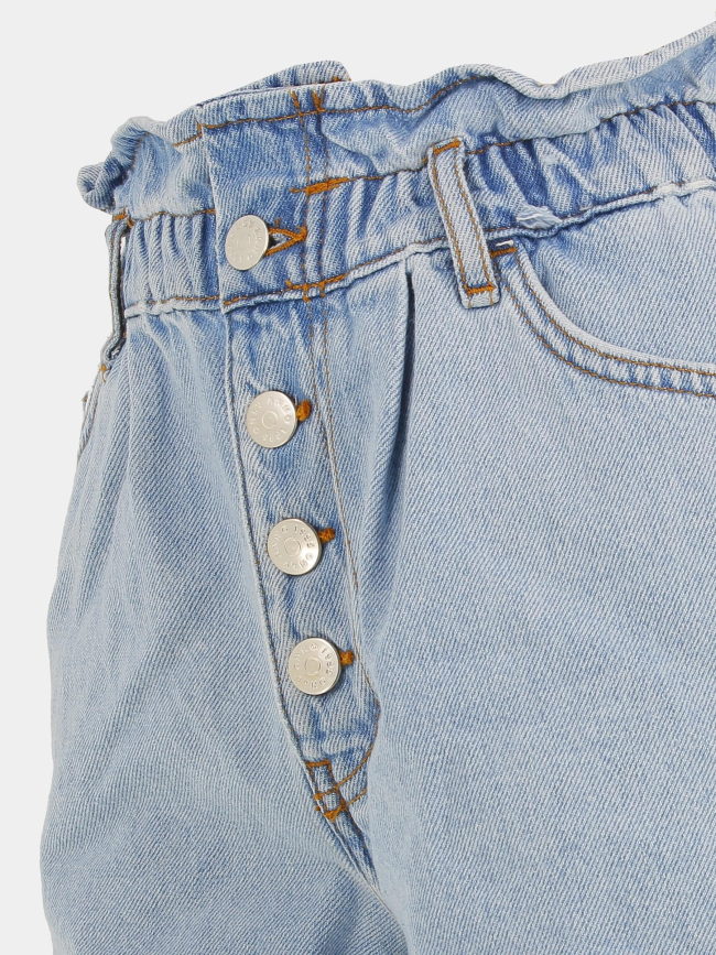 Short paperbag denim bleu femme - Only