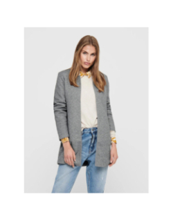 Veste longue soho chiné gris femme - Only