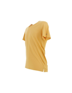 T-shirt uni col v goa jaune homme - Teddy Smith