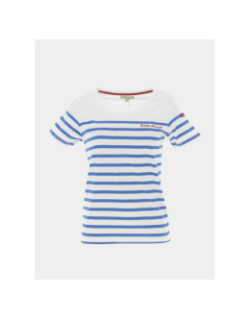 T-shirt marinière brodé bleu blanc femme - Little Marcel