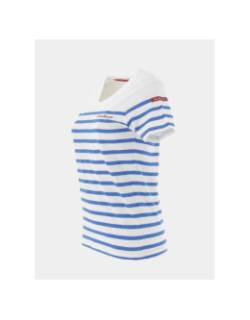 T-shirt marinière brodé bleu blanc femme - Little Marcel