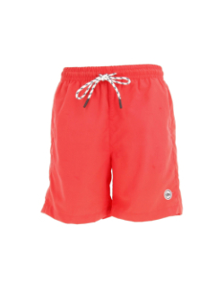 Short de bain uni logo orange homme - Tbs