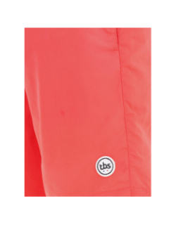 Short de bain uni logo orange homme - Tbs