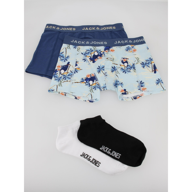 Pack 2 boxers et chaussettes bleu homme - Jack & Jones