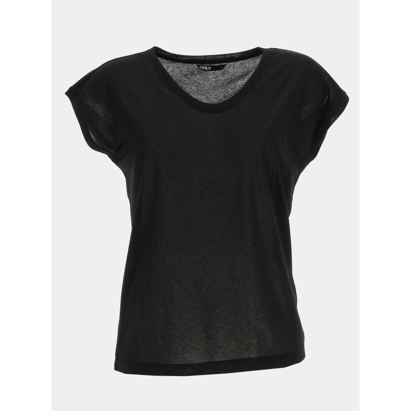 T-shirt top lurex noir femme - Only