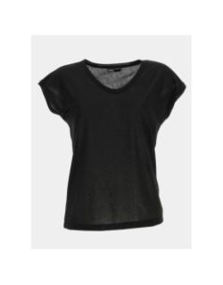 T-shirt top lurex noir femme - Only