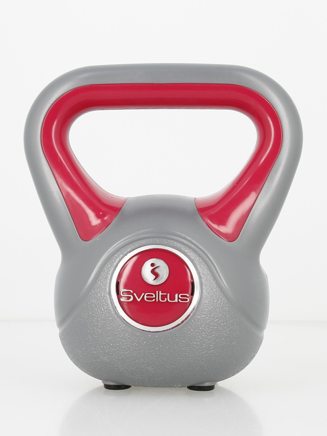 Kettlebell fit gris/rouge 2 kgs - Sveltus