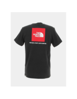 T-shirt redbox logo rouge noir homme - The North Face