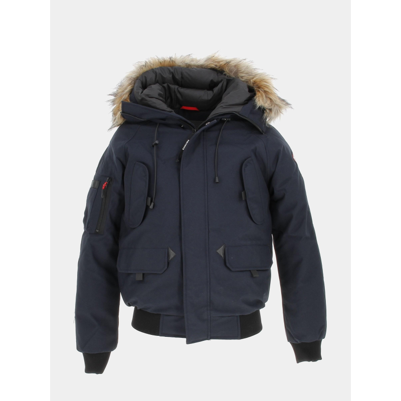 Blouson bombers thermique johnson bleu marine - Helvetica
