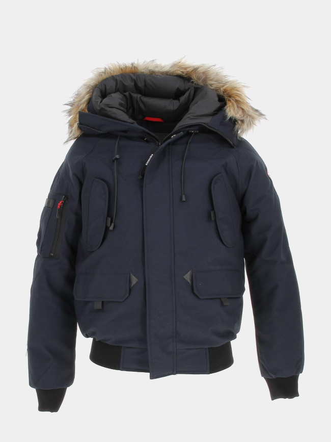 Blouson bombers thermique johnson bleu marine - Helvetica