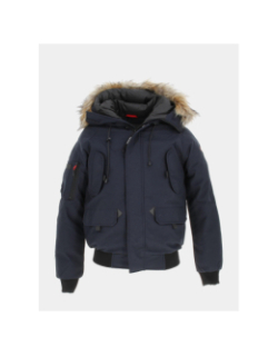 Blouson bombers thermique johnson bleu marine - Helvetica