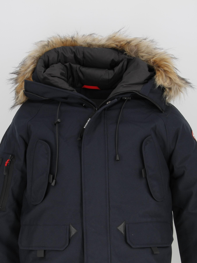 Blouson bombers thermique johnson bleu marine - Helvetica