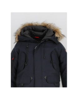 Blouson bombers thermique johnson bleu marine - Helvetica