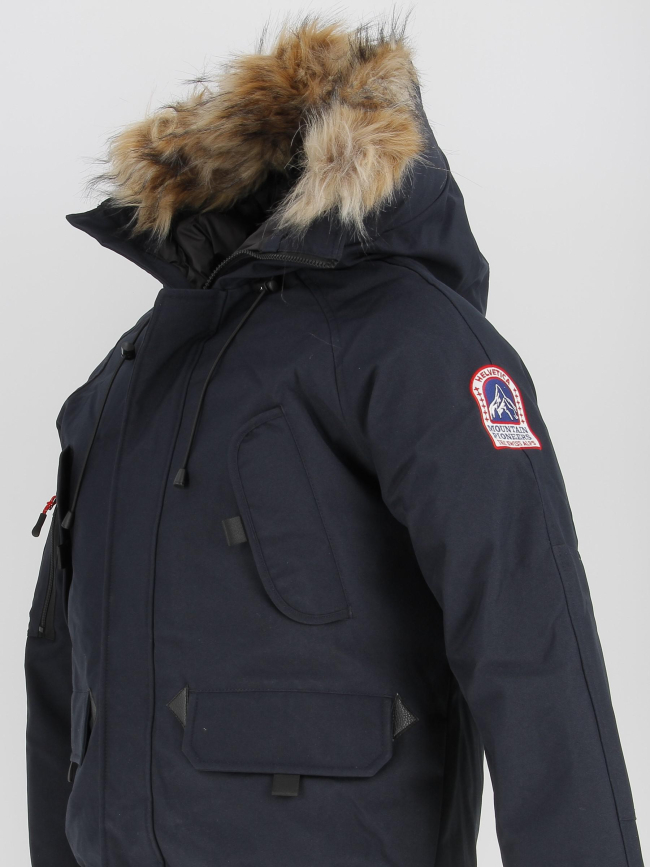 Blouson bombers thermique johnson bleu marine - Helvetica