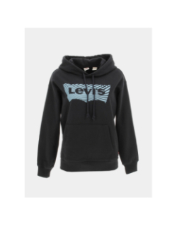 Sweat à capuche graphic wavy noir femme - Levi's