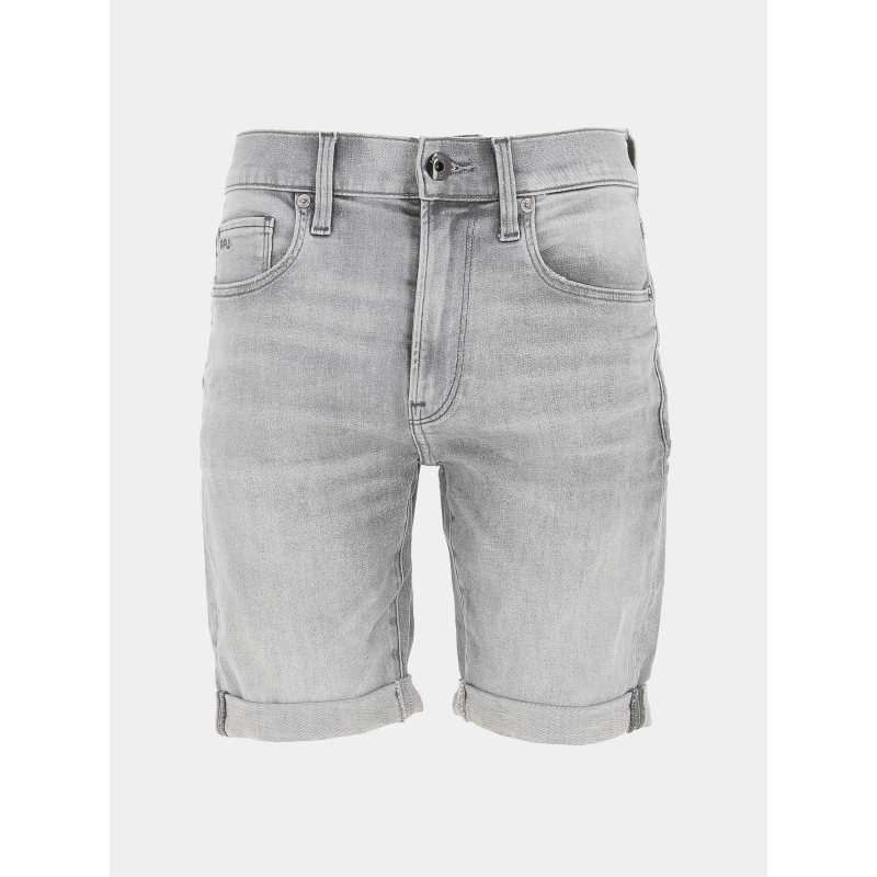 Short en jean 3301 slim gris homme - G Star