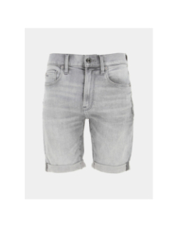 Short en jean 3301 slim gris homme - G Star
