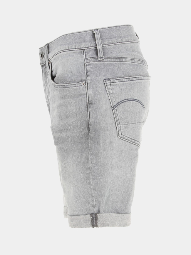 Short en jean 3301 slim gris homme - G Star