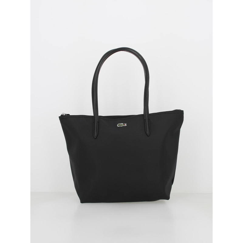 Sac shopping bag uni noir femme - Lacoste