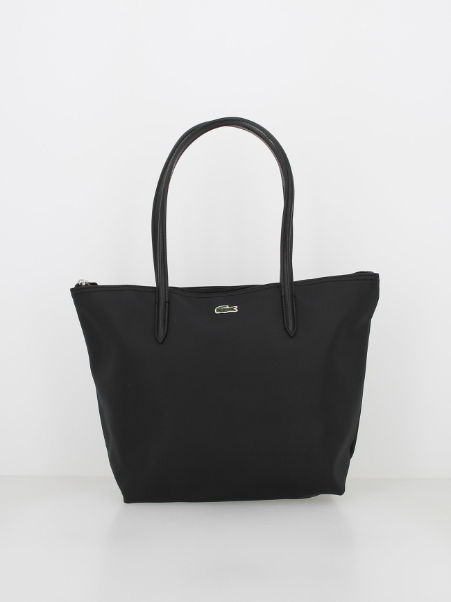 Sac shopping bag uni noir femme - Lacoste