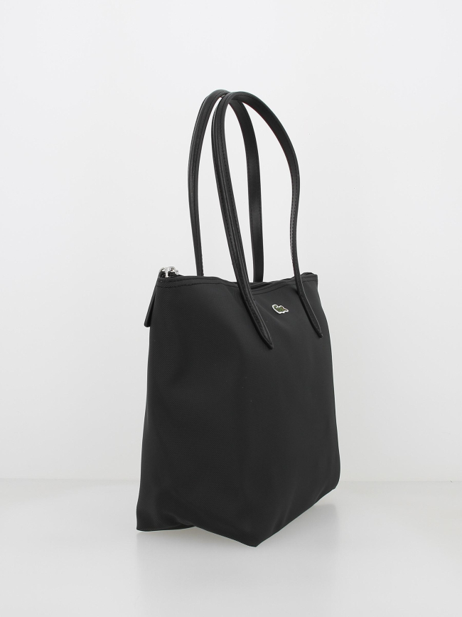 Sac shopping bag uni noir femme - Lacoste