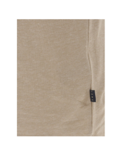 Polo guylaine col fleuri beige homme - Izac