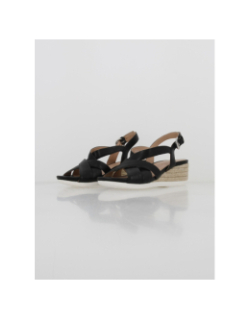 Sandales compensées ischia corda noir femme - Geox