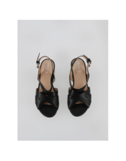 Sandales compensées ischia corda noir femme - Geox