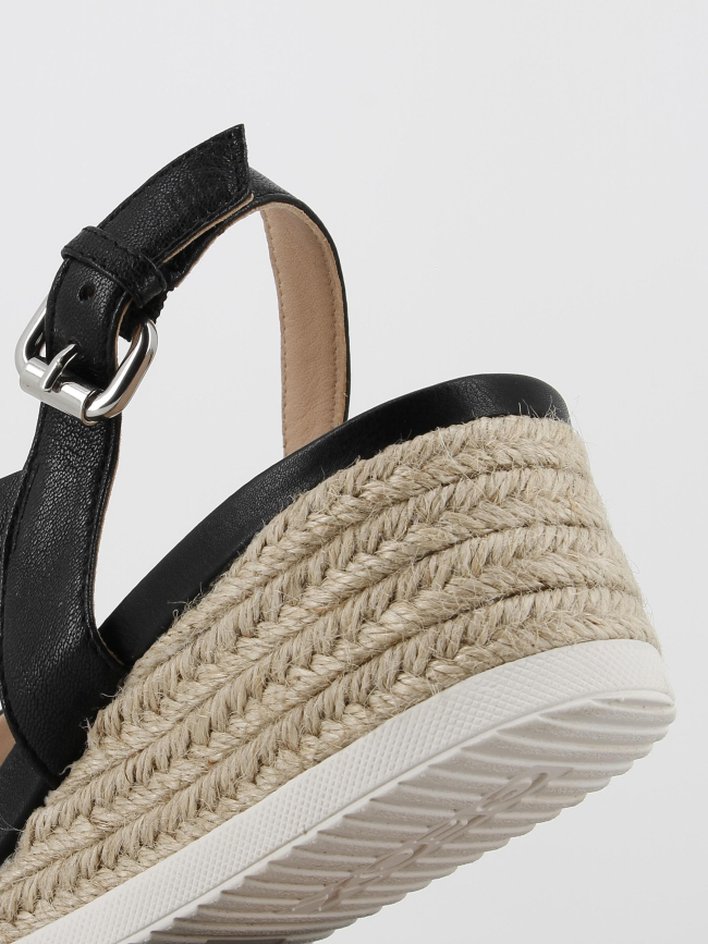 Sandales compensées ischia corda noir femme - Geox