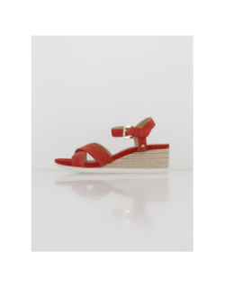 Sandales compensées ischia corda rouge femme - Geox
