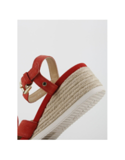 Sandales compensées ischia corda rouge femme - Geox
