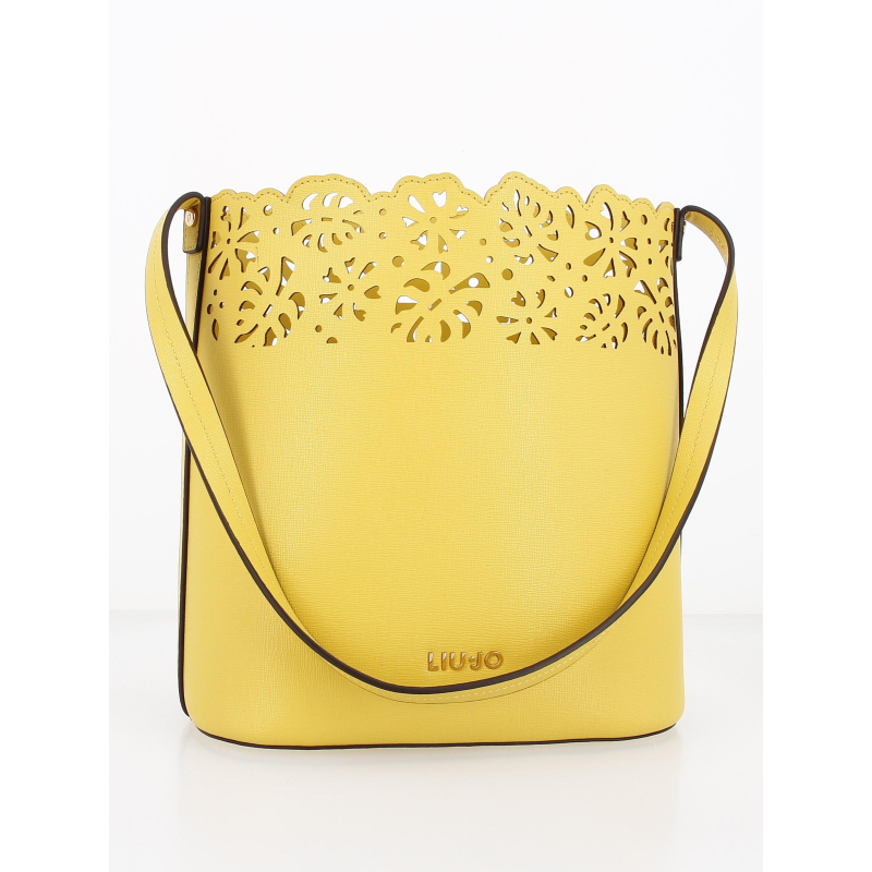 Sac seau ajouré 2 en 1 jaune femme - Liu Jo