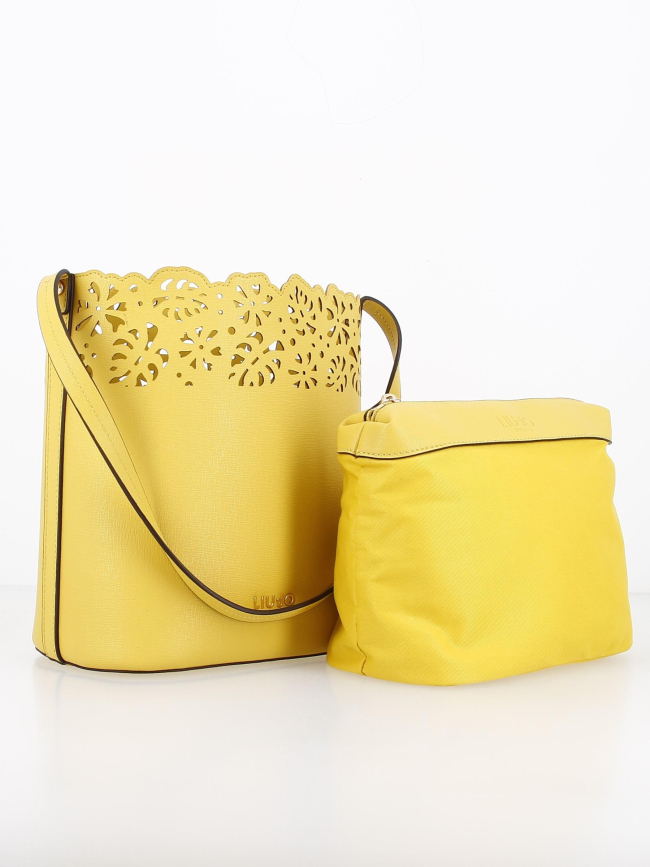 Sac seau ajouré 2 en 1 jaune femme - Liu Jo