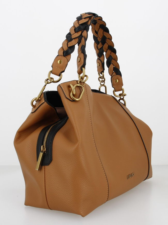 Sac à main satchel marron femme - Liu Jo