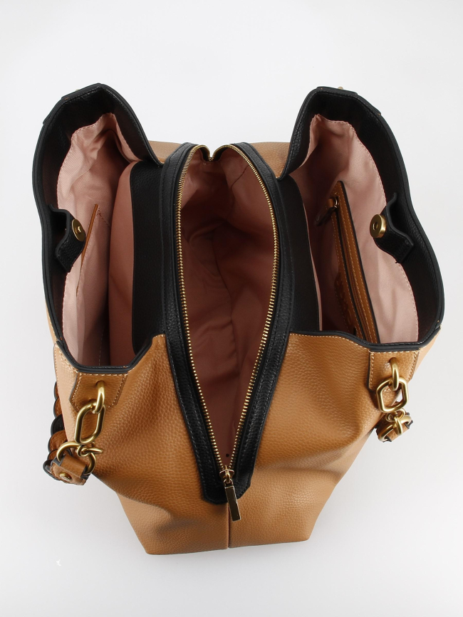 Sac à main satchel marron femme - Liu Jo