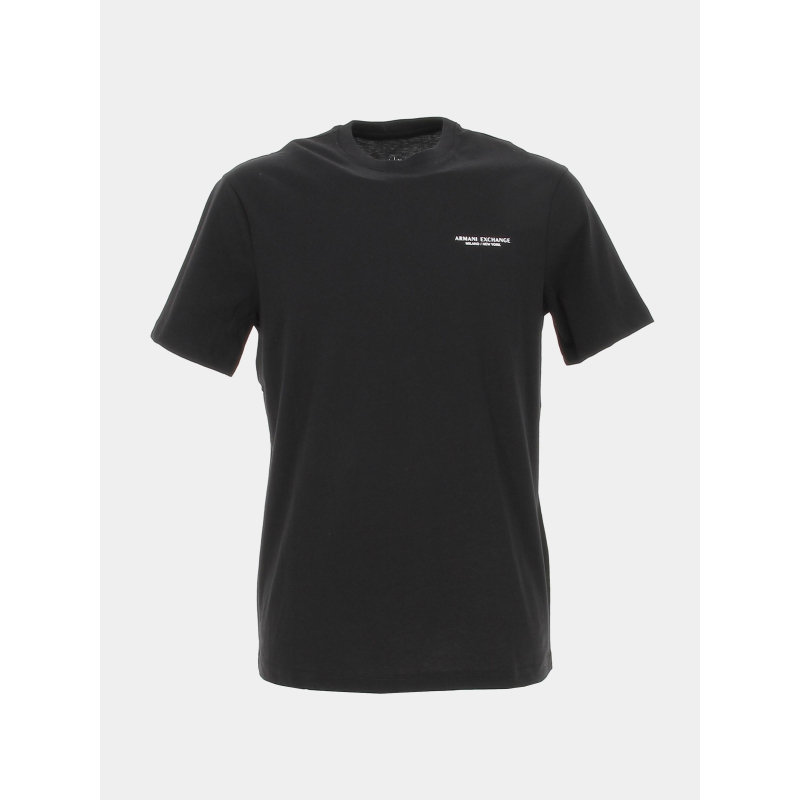 T-shirt uni petit logo noir homme - Armani Exchange